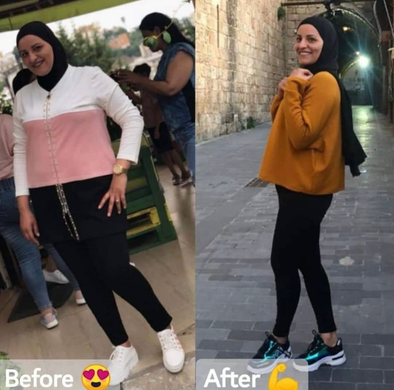 Client transformation after personalized nutrition plan at Kareem Clinic, Nabatieh
